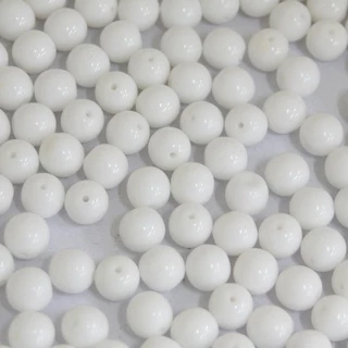 100 contas de Porcelana Branca 8mm Umbanda Candomblé