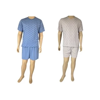 Kit Com 2 Pijamas Verão Masculino Adulto Estampado em Oferta na Shopee