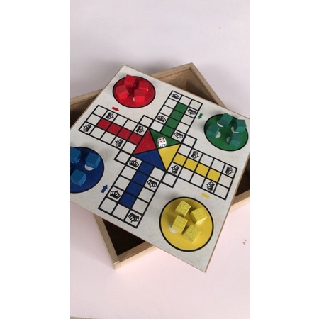 Jogo De Ludo Tabuleiro Madeira 17 Peças Ciabrink 2258 - Papelaria