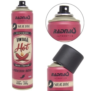 Silicone Spray Perfumado Automotivo Vintage Hot Pimenta Rosa Radnaq 400ml