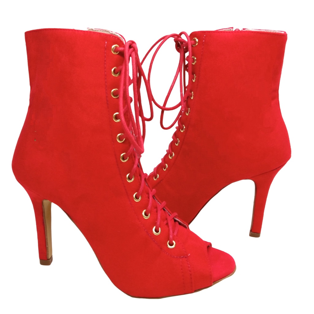 Ankle boot hot sale vermelha