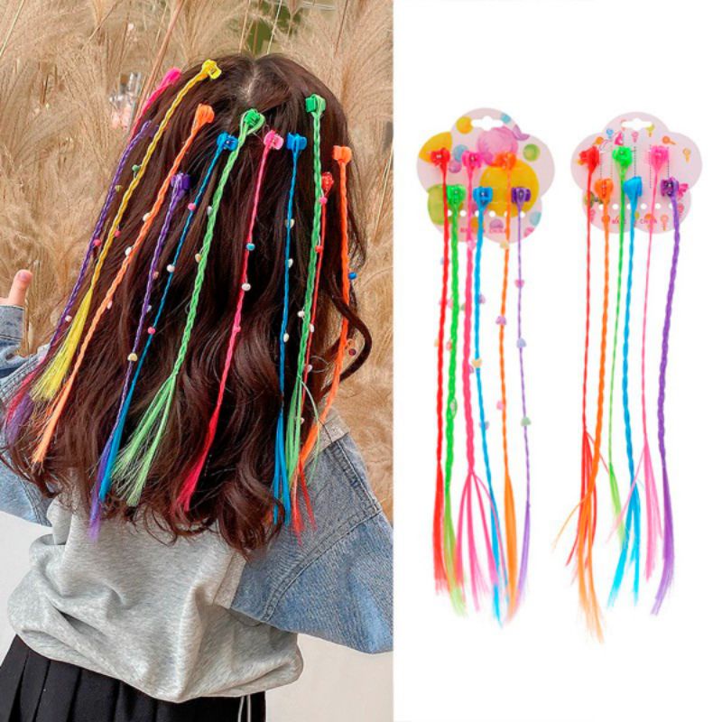 Kit Tererês Coloridos Cabelo Trança Penteado Infantil