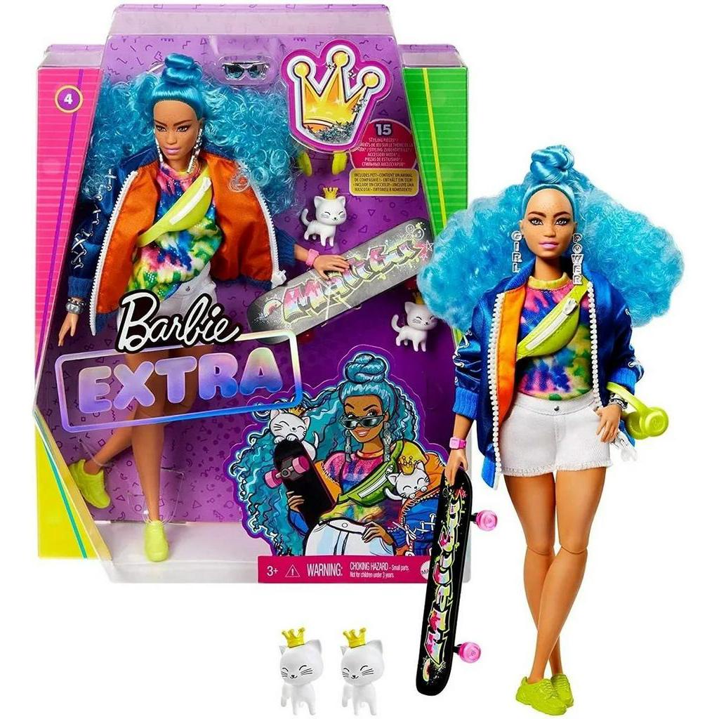 Boneca Barbie Fashionistas Menina Moderna Cabelo Azul - Roupa