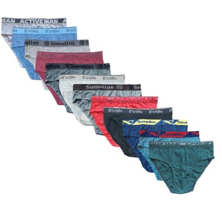 Kit 12 Cuecas Normal Slip Masculina Somellos/D
