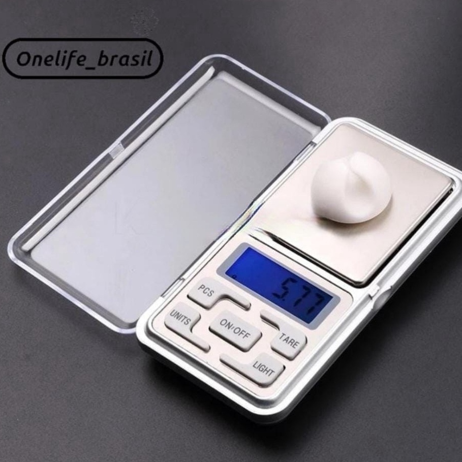 Mini Balança Digital De Bolso E Alta Precisão 0,1g Até 500g | Shopee Brasil