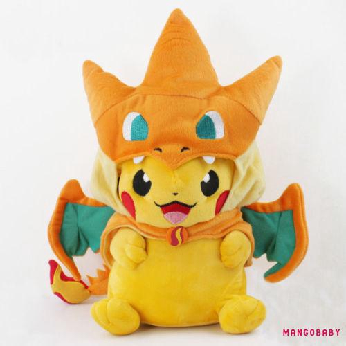 Boneco Detetive Pikachu Pelúcia 28cm Brinquedo Pokemon 467