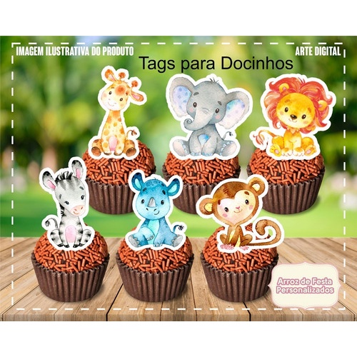 Cupcake bichos safari  Compre Produtos Personalizados no Elo7