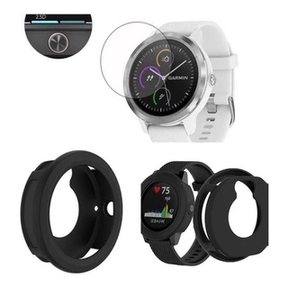 Capa Protetora Silicone Garmin Vivoactive 3 + Película Vidro