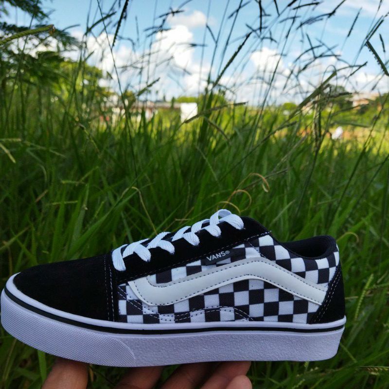 Vans amarelas hot sale xadrez