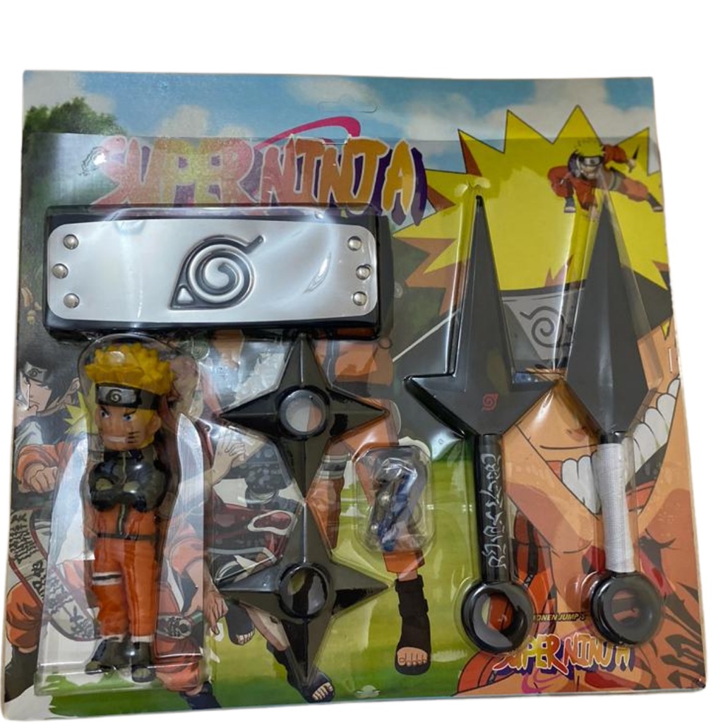 Kit Boneco Naruto Boruto - 2 Kunais, Bandana Aldeia da Folha & Colar  Akatsuki