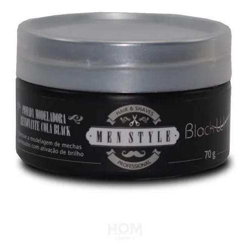 Pomada modeladora ressonante black70g MEN STYLE BLACK WHITE