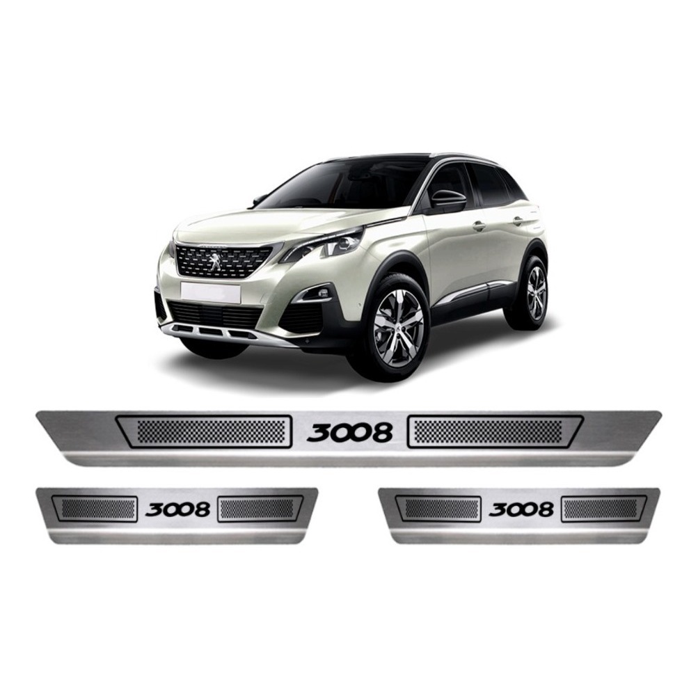 Streamer Cromati Per Peugeot 3008 Dal 2016 - Set 4 Pezzi In Acciaio Inox Per Protezione Portiere - Foto 2