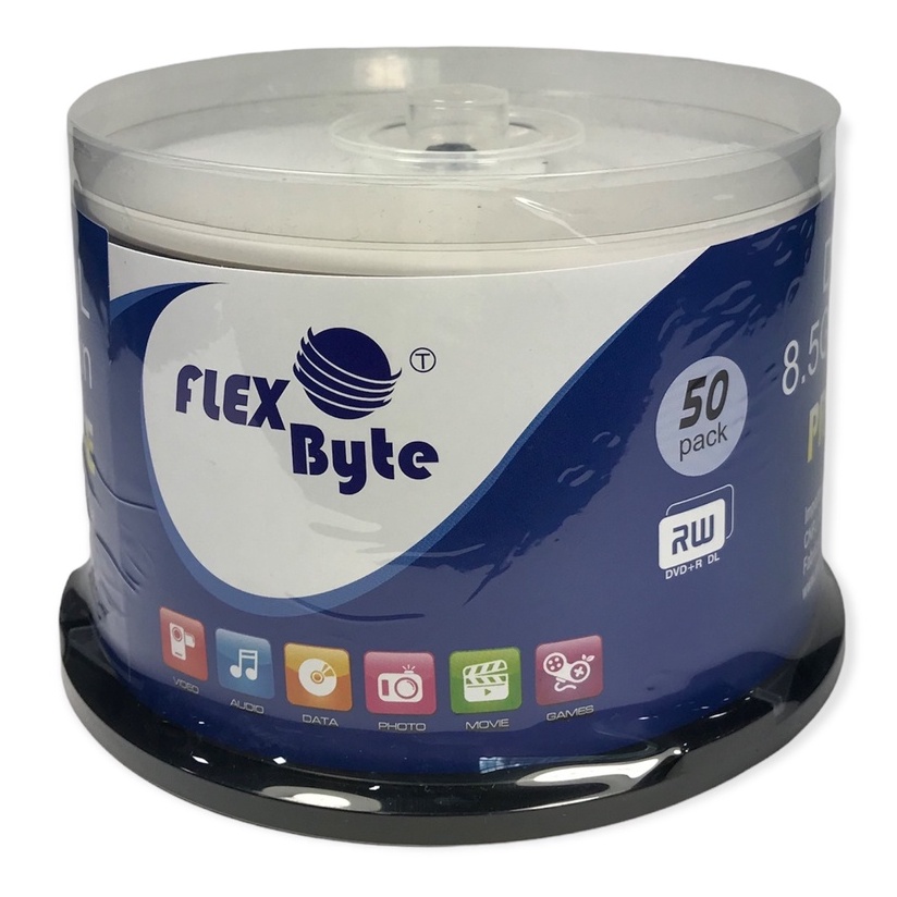 DVD+R DL PRINTABLE FLEXBYTE 240MIN/8.5GB PINO C/50 UNIDADES | Shopee Brasil