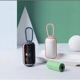 Kit 2 Porta Saco De Lixo Portátil Para Animais De Estimação + Refil
