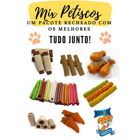 Foto do anúncio do mix de petiscos sortidos para cães