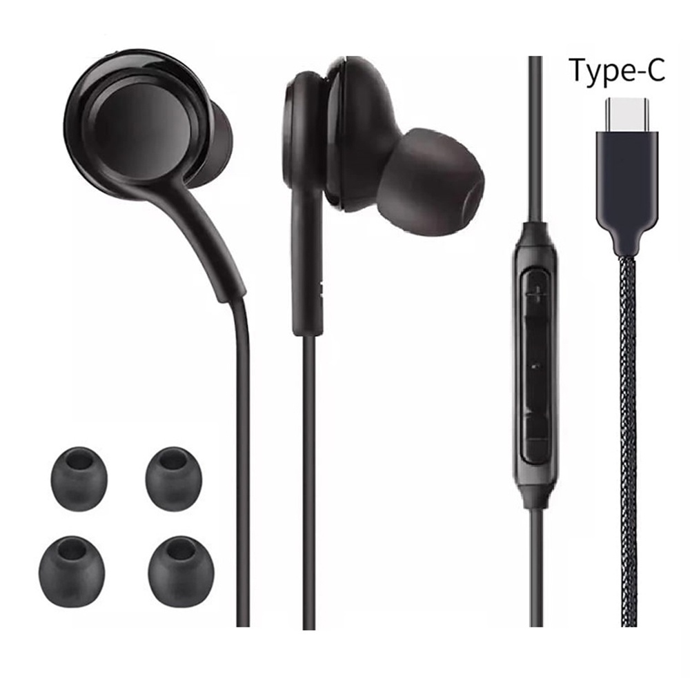 Fone De Ouvido Tipo C Grave Bass Alto Microfone Volume | Shopee Brasil