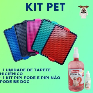 Combo 1 Sanitário Canino Dog Banheiro Pet Tapete Higiênico + Kit Educador Para Cães Xixi Pode Não Pode Atrativo 500ml Promoção