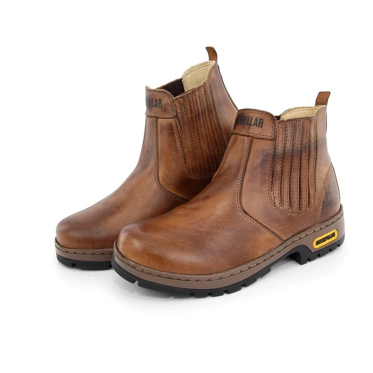 Bota Caterpillar Adventure Couro Legítimo Com Palmilha Gel de BRINDE