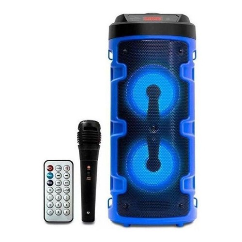 CAIXA GRASEP D-S14 PRETA BT 20W RMS - USB - C/ MICROFONE, CONTROLE