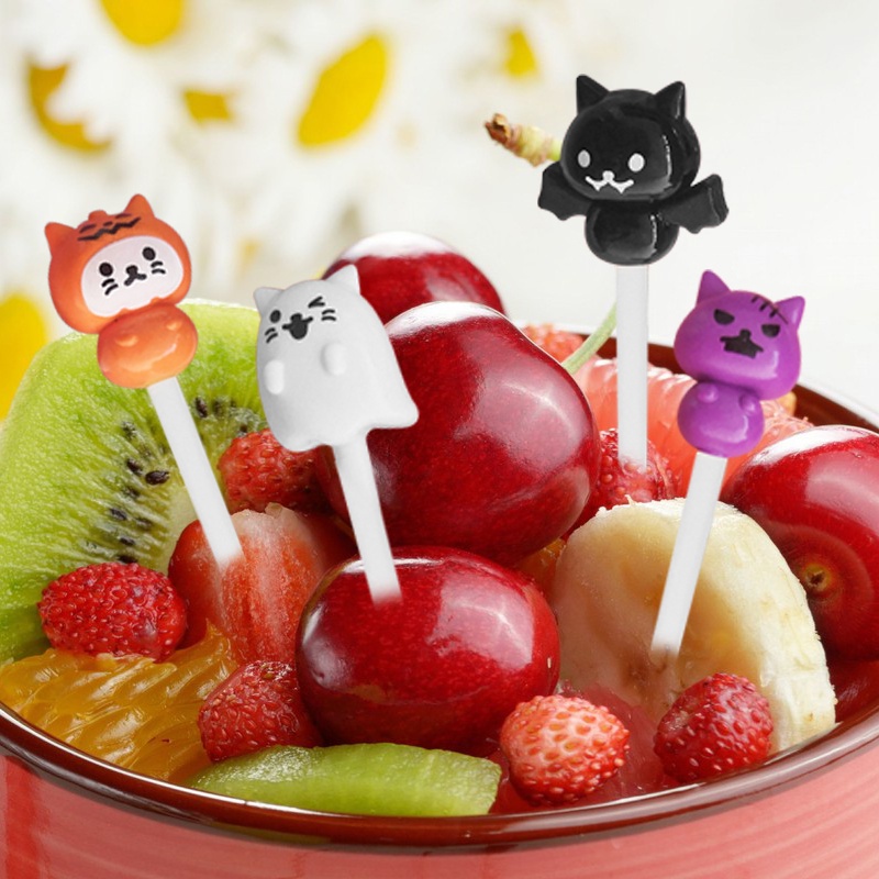 Garfo De Natal Para Halloween Cozinha Criativa Bento Festa Desenho Fofo  Frutas Conjunto 1