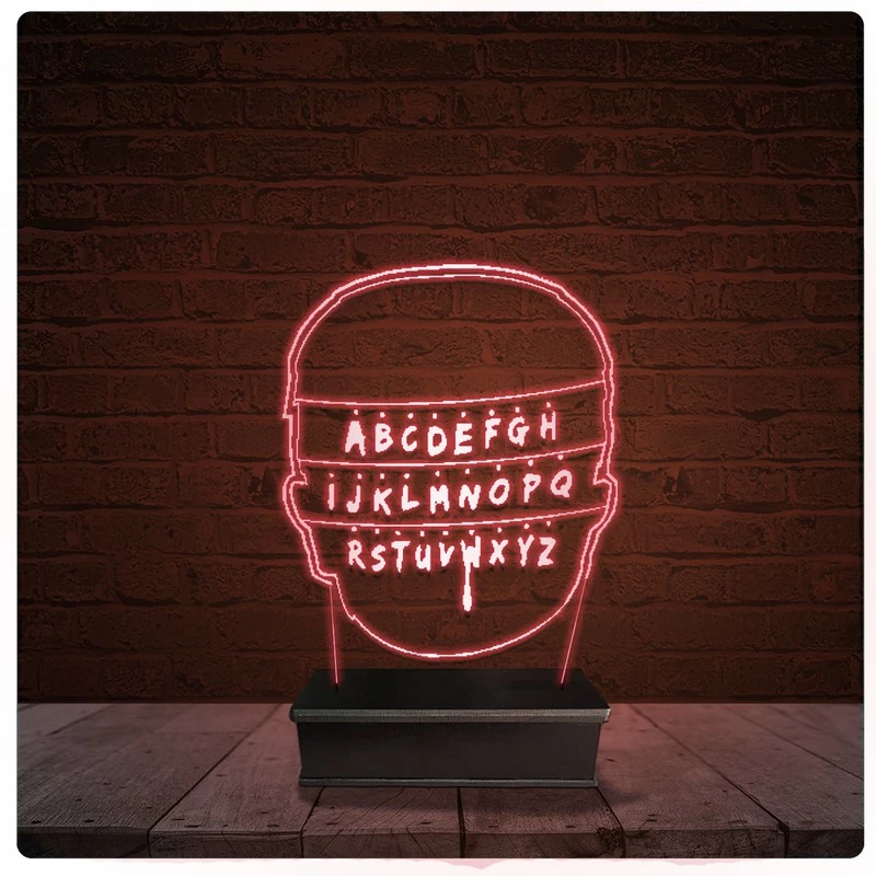 Abajur Luminária Acrílico Led - Onze Stranger Things