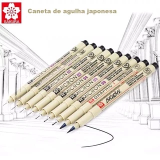 Original SAKURA Micron/Caneta Japonesa Seringa/Comic Design De Linha Gancho Agulha À Prova D'água Pagma Profissional/Geral/12 Tipos De Nibs