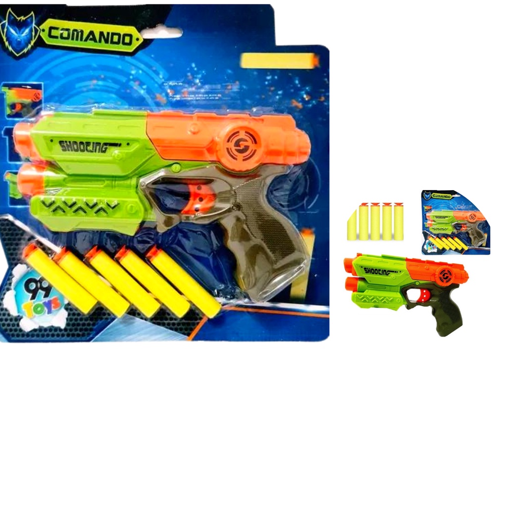 Arma Nerf Pistola Volt Lançador Brinquedo Dardos Arminha