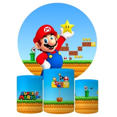 Painel Temático Mario e Luigi Veste Fácil C/ Elástico