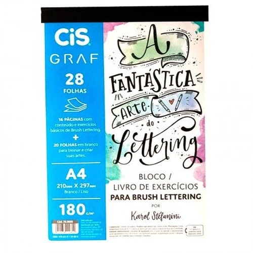 BLOCO DE EXERCÍCIOS PARA BRUSH LETTERING A4 180G CIS | Shopee Brasil