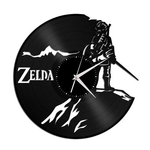 Legend of Zelda 4 - Relógio Disco De Vinil Decoração