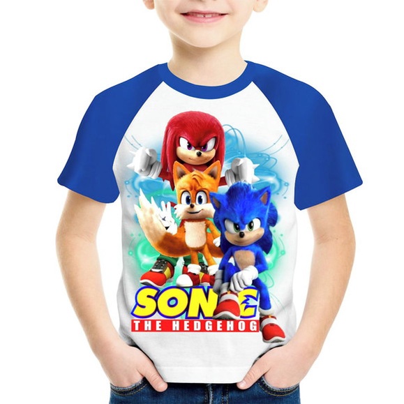 Camiseta Camisa Sonic Jogo Play Desenho Menino Criança