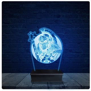 Luminária Led Acrilico Abajur - Eddie Iron Maiden 14