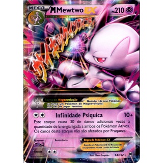 Carta Pokemon Mega Mewtwo EX Português 63/162 Original Copag