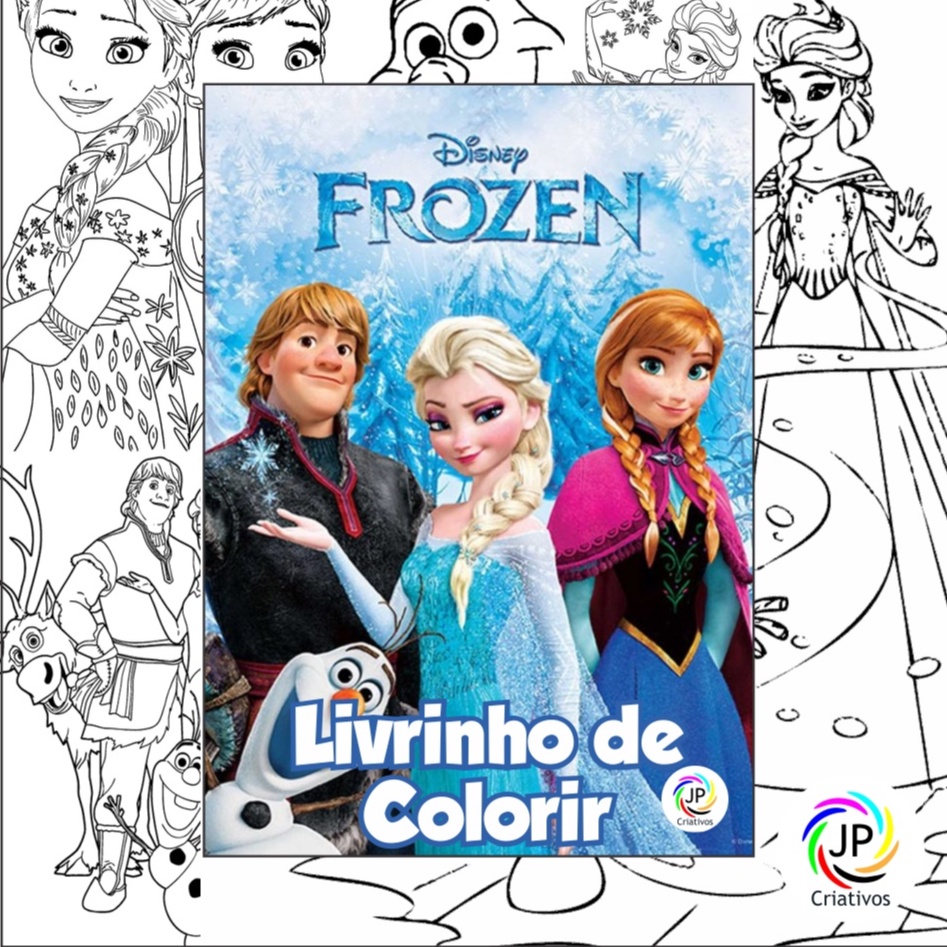 LIVRINHO DE COLORIR FROZEN PARA LEMBRANCINHA | Shopee Brasil