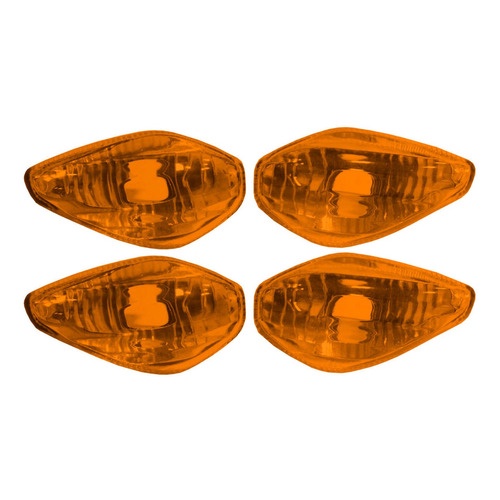 Lente Pisca Titan 150 160 Fan 150 160 Bros 160 Amarelo Alaranjado Kit C 4