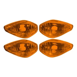 Lente Pisca Titan 150 160 Fan 150 160 Bros 160 Amarelo Alaranjado Kit C 4