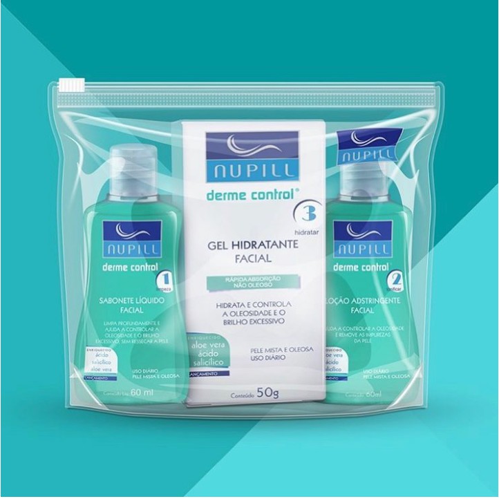 Kit Nupill Verde Derme Control Pele mista a oleosa Shopee Brasil
