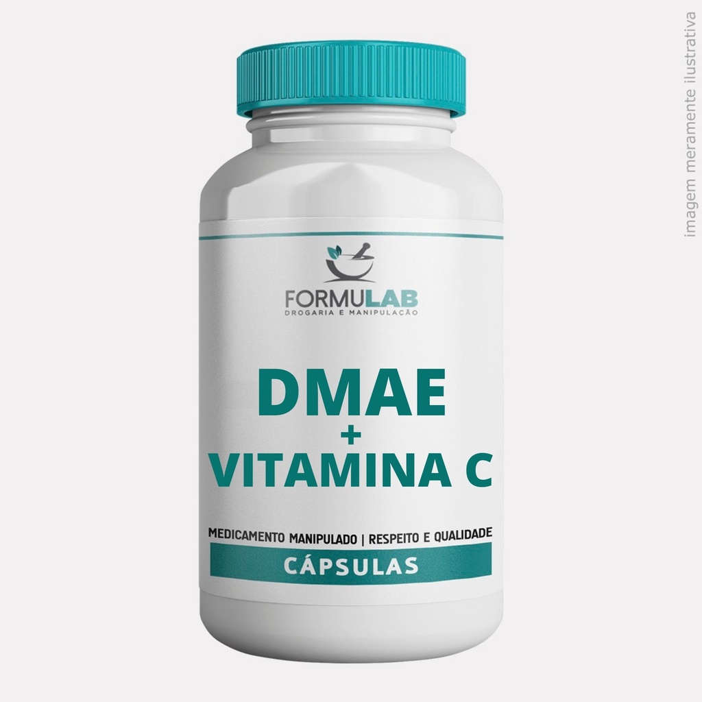 Dmae Bitartarato 250mg + Vitamina C 250mg 60 Cápsulas Shopee Brasil