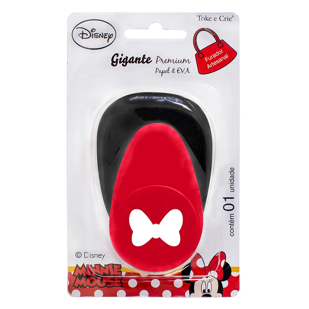Furador Gigante Laço Minnie Mouse - Toke e Crie - 19528 | Shopee Brasil