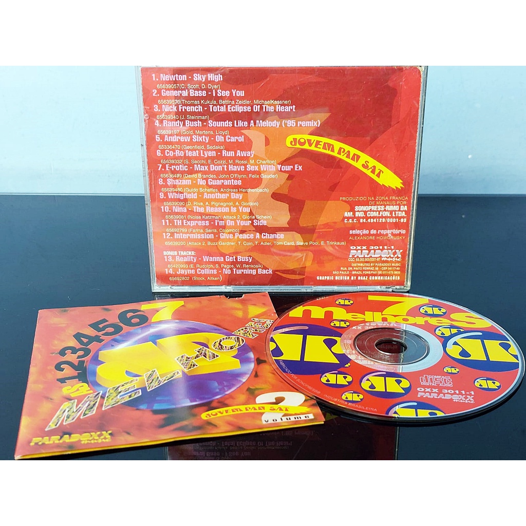 CD As 7 Melhores Jovem Pan Vol 02 Paradoxx | Shopee Brasil