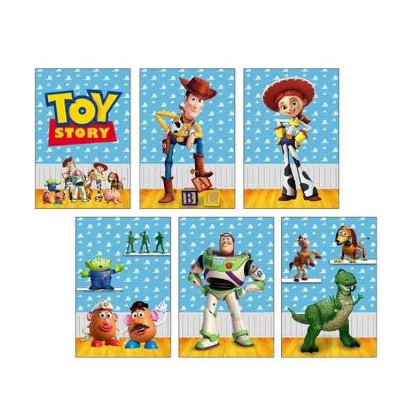 Quadros Toy Story Woody Kit 6 Peças 20x30cm Quarto Infantil Shopee Brasil