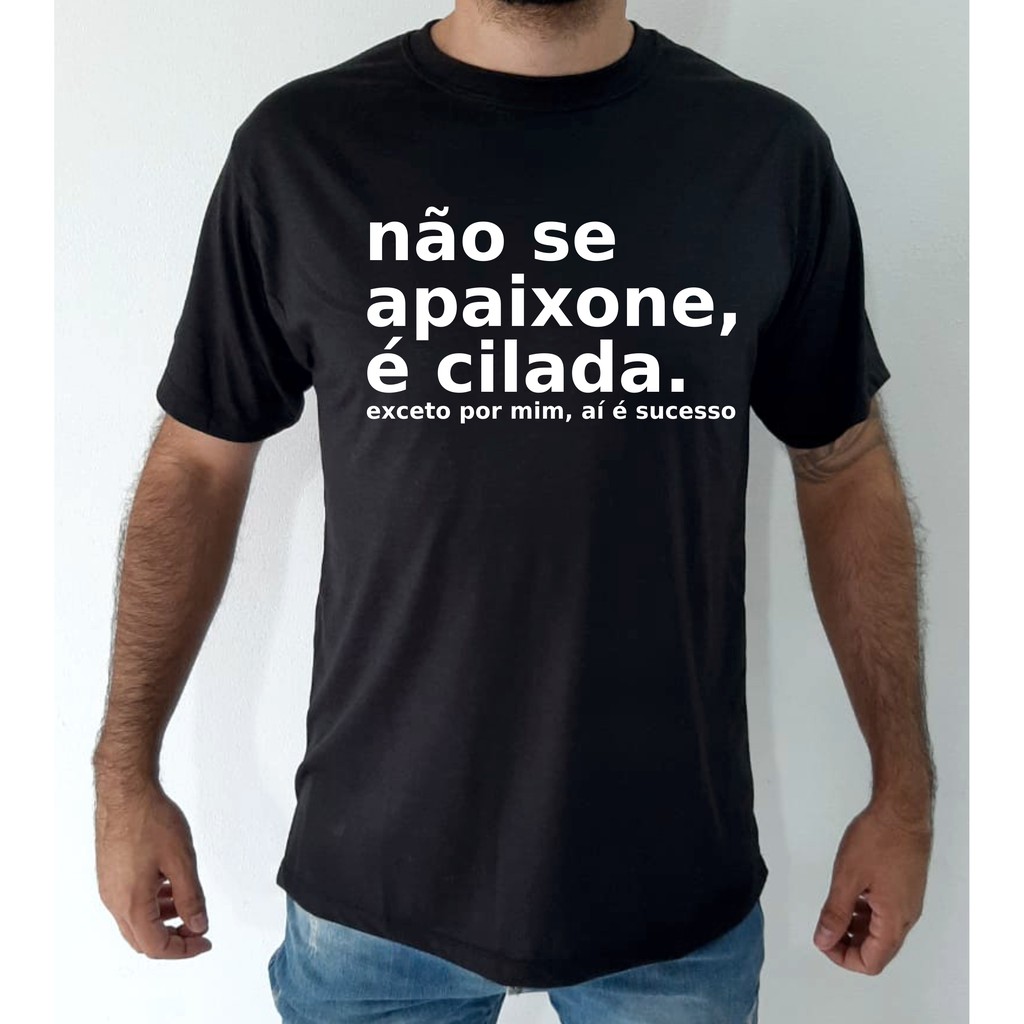 Camiseta - não tem copinha, não tem mundial. preta. Masculina em