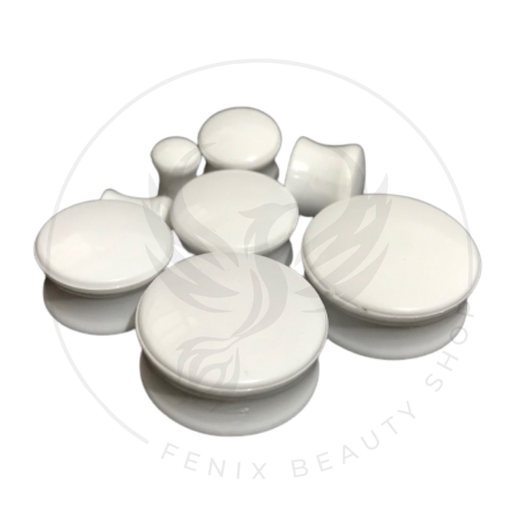 1 Unid Alargador Plug Acrílico Branco Piercing 6 8 10 12 14 16 18 20 22 24mm