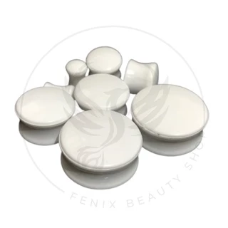 1 Unid Alargador Plug Acrílico Branco Piercing 6 8 10 12 14 16 18 20 22 24mm