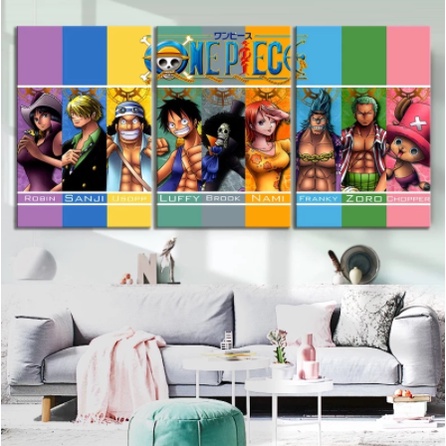 Quadro decorativo Emoldurado Personagens One Piece Anime Arte para sala  quarto Tamanho:A3-40x60cm