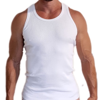 Kit 15 Regatas Caneladas Americana Slim Academia