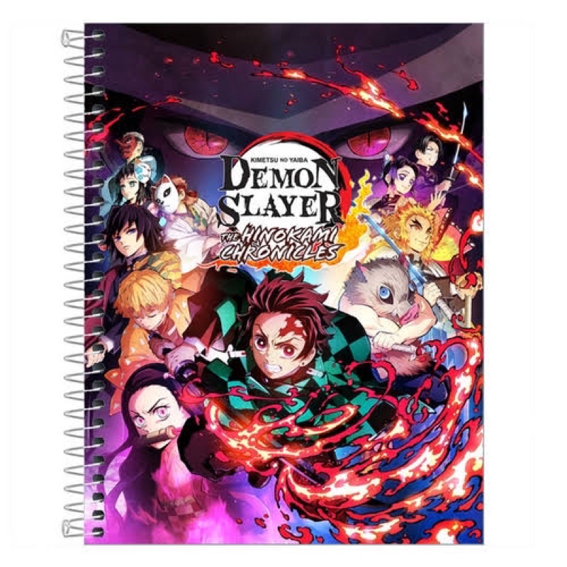 Genshin Impact Demon Slayer Anime Notebook, Diário simples do