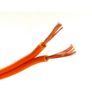 Fio Paralelo Laranja 2X2,50mm 2X12 Emborachado Bicolor Alto Falante 5 Metros Para Som Automotivo