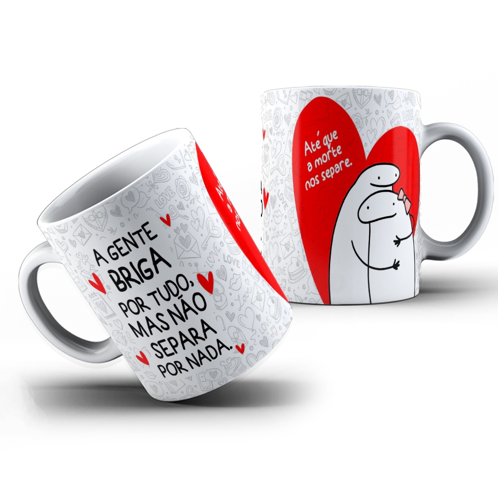 Caneca Flork Dia Dos Namorados Personalizada Porcelana