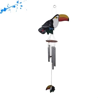 Sino dos Ventos Mensageiro dos Ventos Senhor do Barulho Decoração Tucano em MDF Pintura Exclusiva